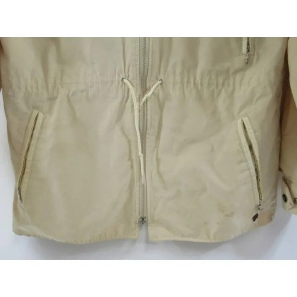 Khaki Windbreaker Terry Island Mariner Charter Cruises  Size Small Vintage - Picture 6 of 10